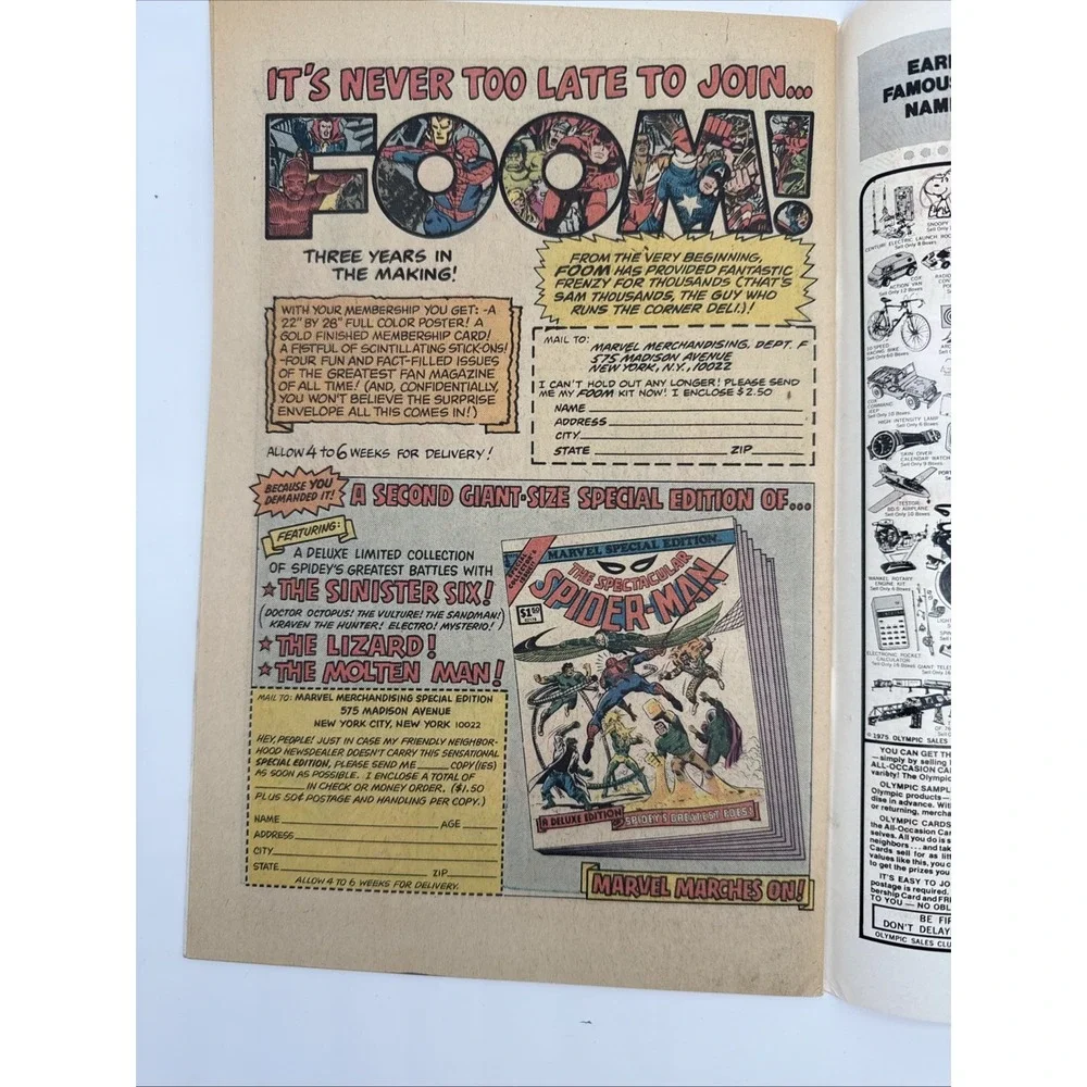 X-Men 95 Marvel Comics 1975 Death of Thunderbird Bronze Age Dave Cockrum Warhunt